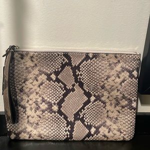 Banana Republic snakeskin wristlet